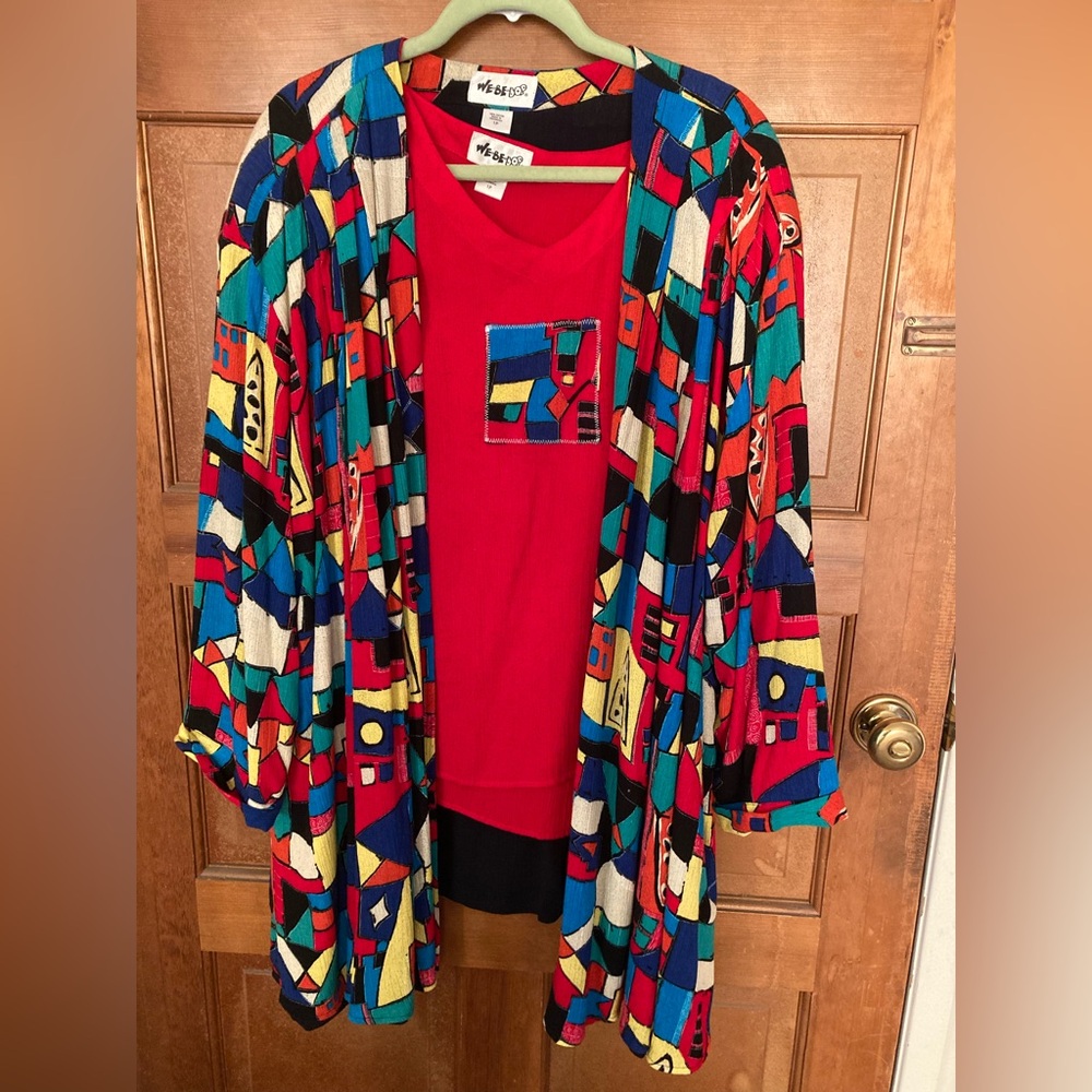 Incredible matching 90s colorblock shirts